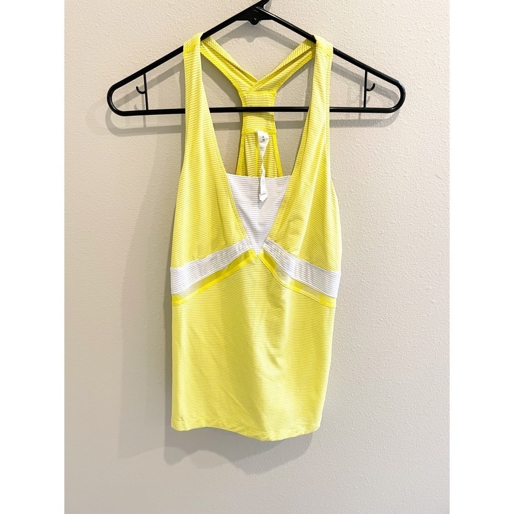 Lululemon racerback workout tank yellow size 6